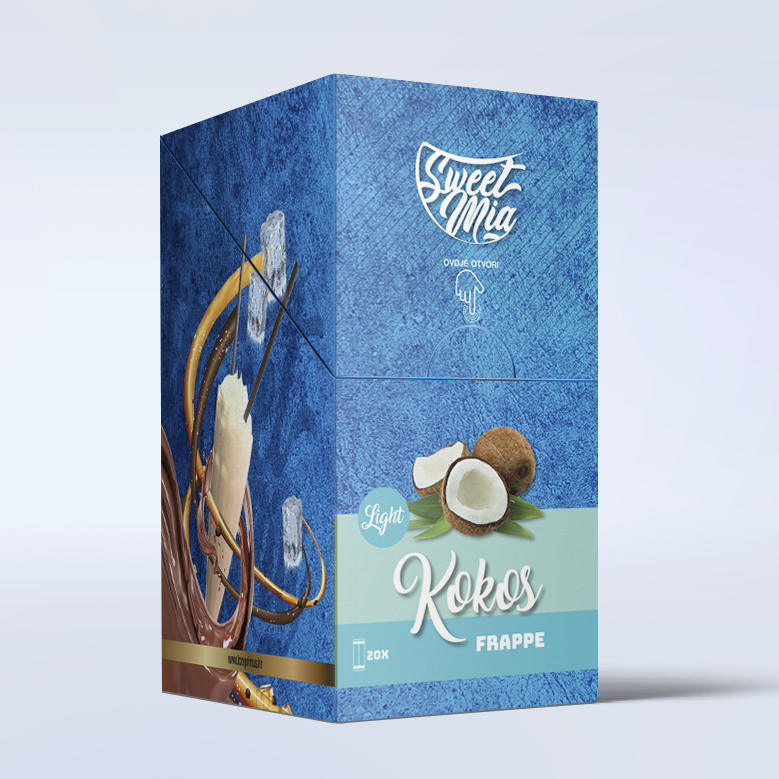 Frape kokos instant LIGHT - Sweet mia, 25 g, 20/1